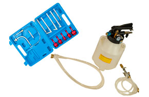 (automata) váltóolaj felöltő pumpa (pneumatikus) 13db adapterrel, 6l