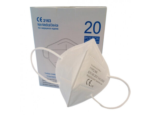 LG-DFM-01 FFP2 SZELEP NÉLKÜLI PORÁLARC, 20DB/DOBOZ