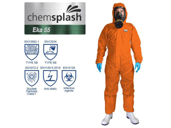 CHEMSPLASH EKA 55 OVERÁL LÁBRÉSSZEL 5B/6B