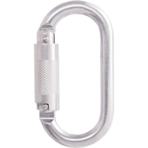 KRATOS ACÉL KARABINER, NEGYEDFORDULATOS ZÁRRAL, 16MM NYITÓTÁVOLSÁGGAL