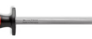 Dick 30cm-es, kerek fenőacél, piros-fekete nyéllel