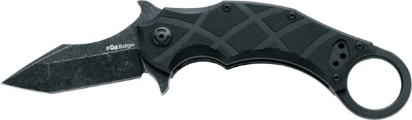 FOX EDGE THE CLAW  Zsebkés 9Cr13, G10  fekete
