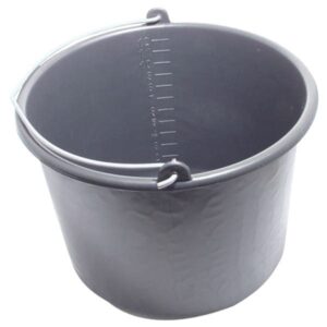 HABARCSOS VÖDÖR; 12 LITER,FEKETE MŰANYAG