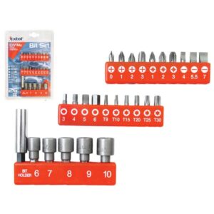 BIT KLT. 26DB CV.-MO ; PH,PZ,LAPOS,TORX, HEXAGONÁLIS, MÁGN. BITTARTÓ, DUGÓKULCSOK