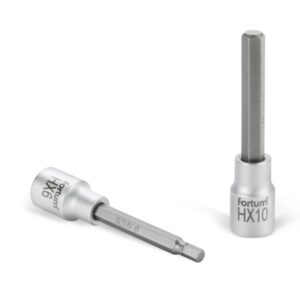 BITDUGÓFEJ, IMBUSZ,  1/2", HOSSZÚ,  61CRV5/S2, MATTKRÓM; 8MM (HX8), 100MM FORTUM