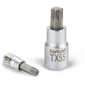BITDUGÓFEJ, TORX, 1/2", 61CRV5/S2, MATTKRÓM; TX60, 55MM FORTUM