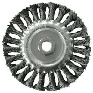 DRÓTCSISZOLÓ KÖRKEFE  SODORT, M14×2 SAROKCSISZOLÓRA; 100MM, FORD.: 11000/PERC