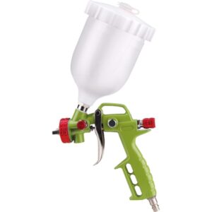 FESTÉKSZÓRÓ PISZTOLY LÉGKOMPRESSZORHOZ, 700ML MŰANYAG TARTÁLY, 1,5MM SZÓRÓNYÍLÁS, 190L/PERC, 4 BAR, 1/4" GYORSCSATLAKOZÓ