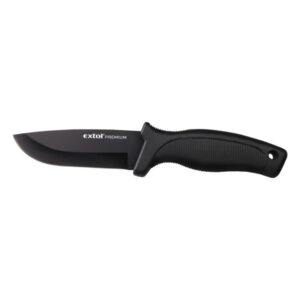 VADÁSZ- ÉS TÚRAKÉS, 2CR13 ROZSDAMENTES ACÉL PENGE, MŰANYAG NYÉL, NYLON TOK, TELJES/PENGE HOSSZ: 230MM/110MM