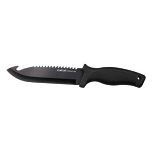 VADÁSZ- ÉS TÚRAKÉS, 2CR13 ROZSDAMENTES ACÉL PENGE, MŰANYAG NYÉL, NYLON TOK, TELJES/PENGE HOSSZ: 270MM/150MM