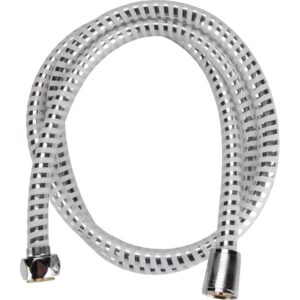 ZUHANYTÖMLŐ, EZÜST/SZÜRKE, PVC; 1,5M