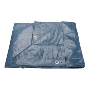 TAKARÓPONYVA, VÍZÁLLÓ, DE NEM UV ÁLLÓ; 100G/NM, 3×4M NÉVLEGES MÉRET, VALÓS MÉRET: 2,85×3,85M, PE, LEFŰZŐ LYUKAK