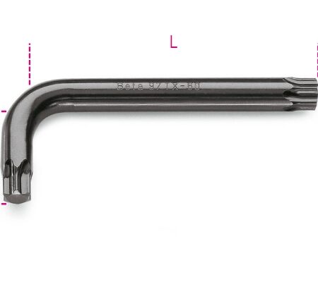 97TX 60 Hajlított Torx(R)-imbuszkulcs, barnított BETA 97TX/60