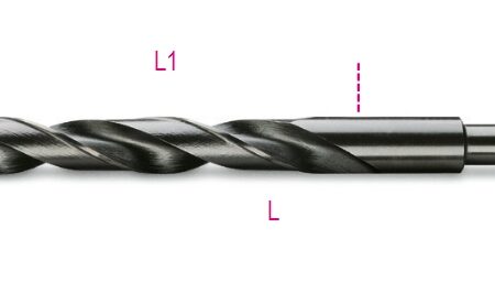 412A 14,00 Rövid nagyméretű csigafúró 13 mm-es hengeres szárral, HSS, köszörült, barnított BETA 412A/14,00
