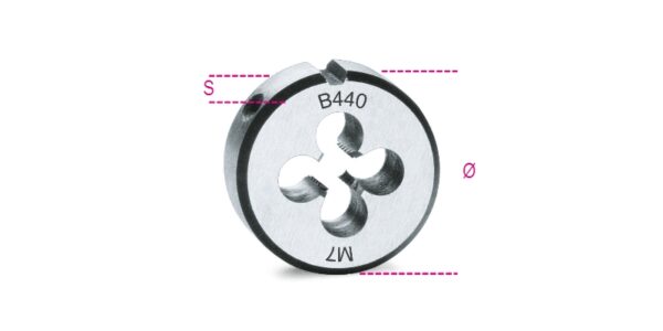 440 5 Menetmetsző, metrikus normál menet, krómacélból BETA 440/5X0,8