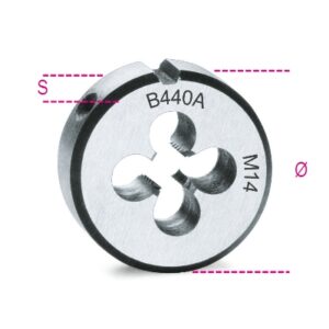 440A 12X1,75 Menetmetsző, metrikus normál menet, krómacélból BETA 440A/12X1,75