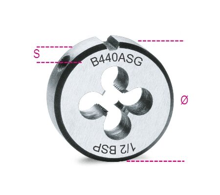 440ASG 1" Menetmetsző, hengeres gáz-menet, krómacélból BETA 440ASG/1