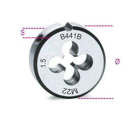 441B 22X150 Menetmetsző, metrikus finom menet, krómacélból BETA 441B/22X1,5