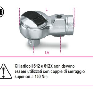 612X Kettősműködésű racsnik BETA 612X