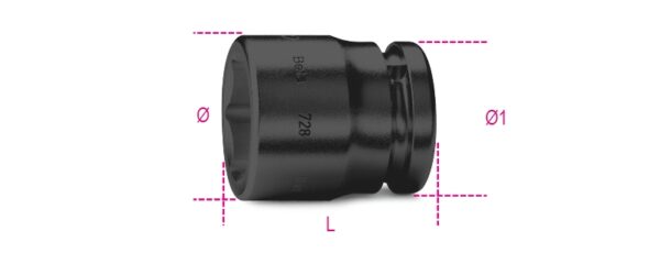 BETA 728AS/ 1.7/16 3/4" GÉPI DUGÓKULCS, FOSZFÁTOZOTT, COLOS KIVITEL BETA 728AS/ 1.7/16