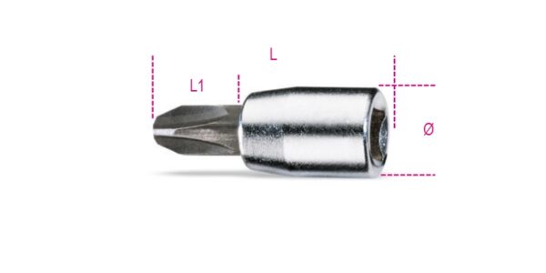 900PH 2 Csavarhúzó-dugókulcs Phillips®-csavarokhoz, krómozott, barnított hegy BETA 900PH/2