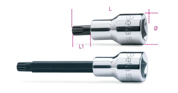 920XZN 14 1/2”-os XZN®-profilú imbusz-dugókulcs, krómozott, barnított fej BETA 920XZN/14