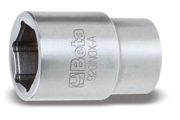 920INOX-A ​Szögletes csatlakozású, 1/2"-es negatív tájoló kulcs, hatlapú bemenettel, rozsdamentes acélból BETA 920INOX-A/16