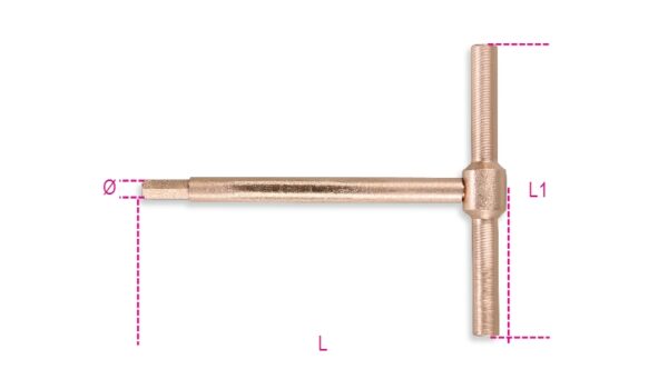 BETA 951BA/5 T-SZÁRÚ IMBUSZKULCS, SZIKRAMENTES 5 MM BETA 951BA/5