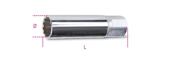 956F 16 Dugókulcs 3/8" négyszögű belső csatlakozóval gyújtógyertyákhoz BETA 956F/16