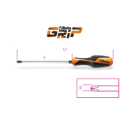 1262E 10X200 Phillips®-csavarhúzó, hatszögű penge BETA 1262E/10