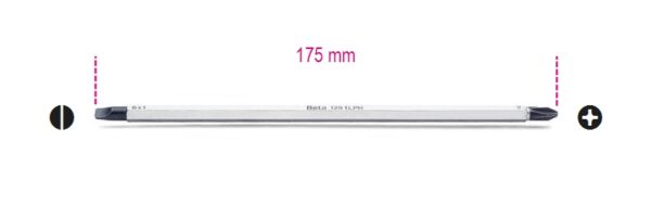 1281LPH/2 Cserélhető csavarhúzószár hasítottfejű és Phillips®-csavarokhoz BETA 1281LPH/2
