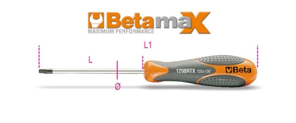 1298RTX 40 Imbusz csavarhúzó Tamper Resistant Torx®-csavarokhoz BETA 1298RTX/40