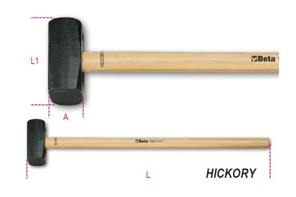 1381 5000 Hosszú ráverő kalapács Hickory nyéllel BETA 1381/5000