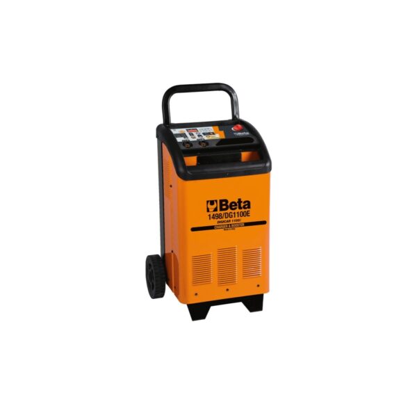 1498/DG1100E Elektronikus akkumulátortöltő / gyorsindító, 12/24V, kerekes BETA 1498/DG1100E