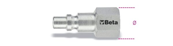 1916 GF Gyorscsatlakozó, európai modell belső GAS menet, hengeres BSPT 1/4" BETA 1916GF/1/4