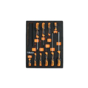 M209 Habszivacs tálca BetaGrip csavarhúzókkal hasított fejű és Phillips® csavarokhoz BETA M209