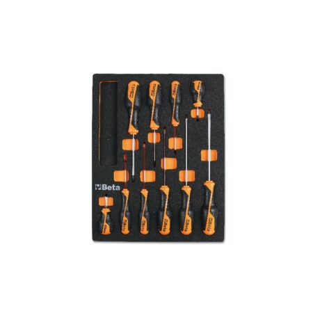M209 Habszivacs tálca BetaGrip csavarhúzókkal hasított fejű és Phillips® csavarokhoz BETA M209