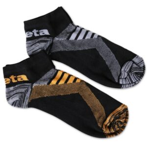 7431P Két pár sneaker zokni szellőző betétekkel Egy pár fekete/narancs és egy pár fekete/szürke színű zokni. L BETA 7431P