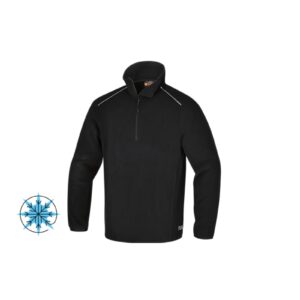 7636N/XL Mikropolár pulóver rövid cipzárral, 180 g/m2
fekete, fényvisszaverő részekkel BETA 7636N/XL