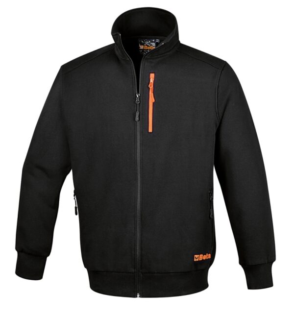 7664N Hosszú ujjú felső, hosszú cipzáras, fekete, XL BETA 7664N XL