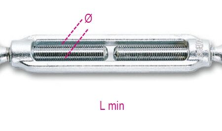 8005Z-K Mindkét oldalon szemes feszítőszerelvény, galvanizált ROBUR 8005Z-K/M14