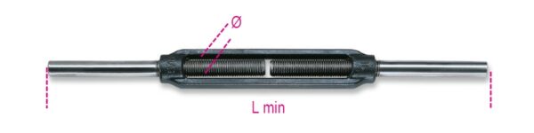 8008N-K Mindkét oldalon toldatos feszítőszerelvény, természetes színű ROBUR 8008N-K/M12