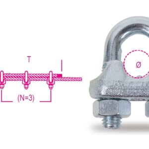 8016-K Szorítókengyel acélból, galvanizált ROBUR 8016-K/14