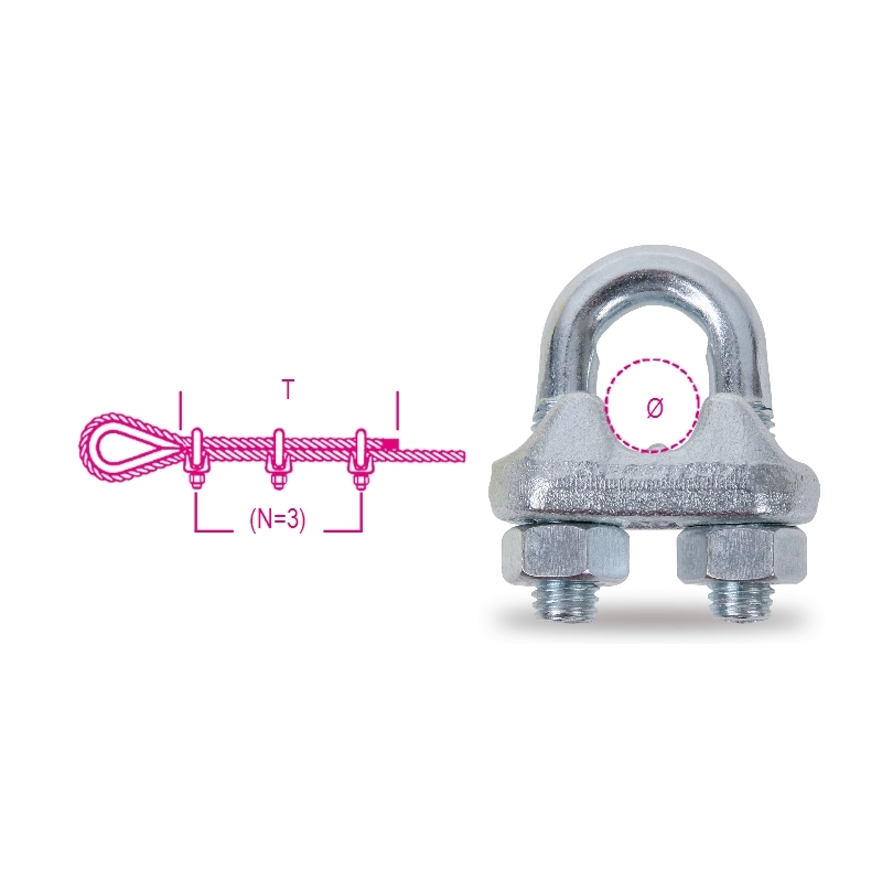 8016-K Szorítókengyel acélból, galvanizált ROBUR 8016-K/20