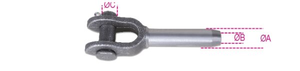 8709ZC Kengyel foglalat kovácsolt acélból nyitott tüzihorganyzott BETA 8709ZC