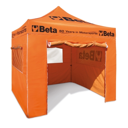 Oldalponyvával zárható pavilon, 3 m x 3 m
