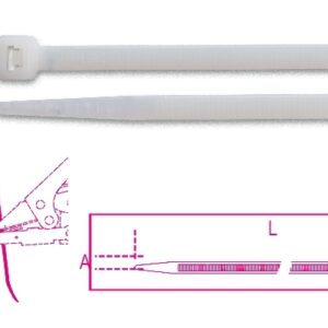 BMB1025   Műanyag kábelkötegelő szalag, natúr BMB1025