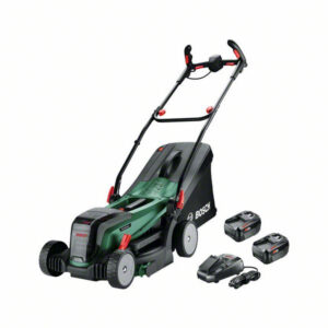 BOSCH Dupla akkus fűnyíró UniversalRotak 2 x 18V-37-550 (2 x 4,0 Ah akku + töltő)