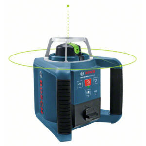 BOSCH GRL 300 HVG zöld Forgólézer + LR 1G Lézervevő + RC 1 Távirányító + WM 4 Tartó