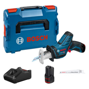 BOSCH Akkus szablyafűrész GSA 12V-14 L-BOXX-ban (2 x 3,0 Ah akku + gyorstöltő)
